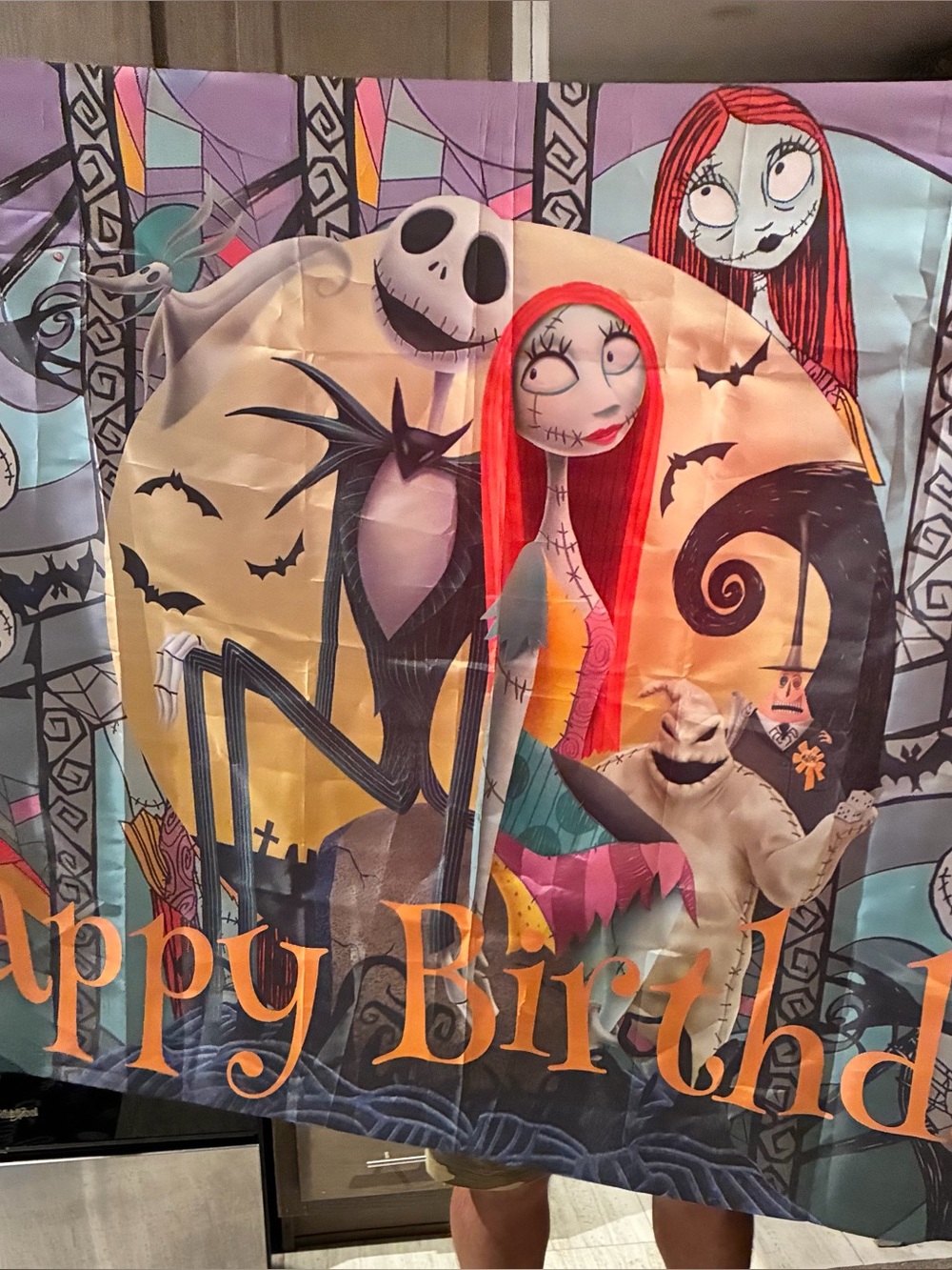 Nightmare Characters Birthday Party Backdrop - Multicolor